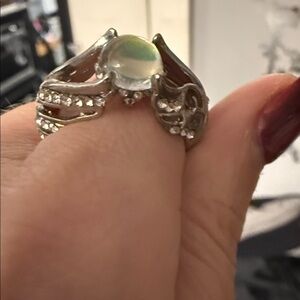 Elegant Silver Moonstone Ring